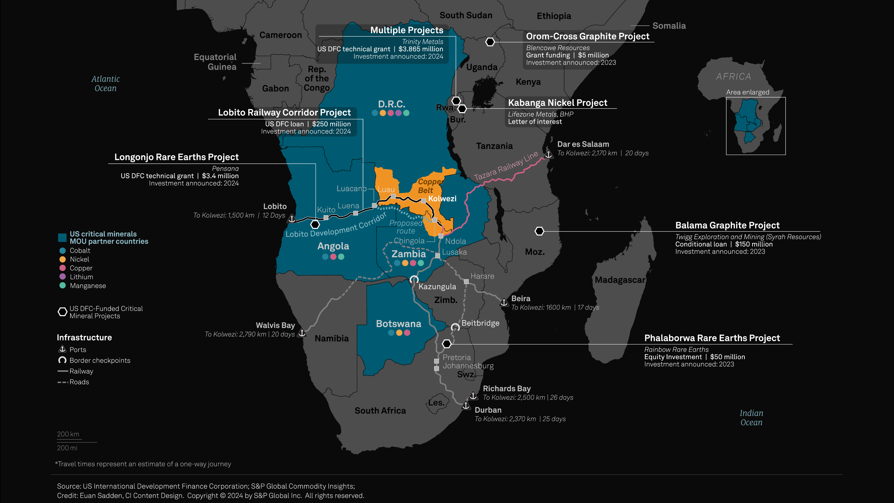 Africa critical minerals map