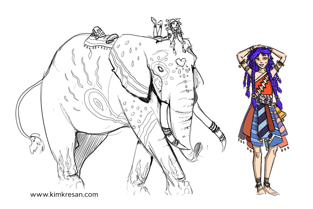 Elephant girl